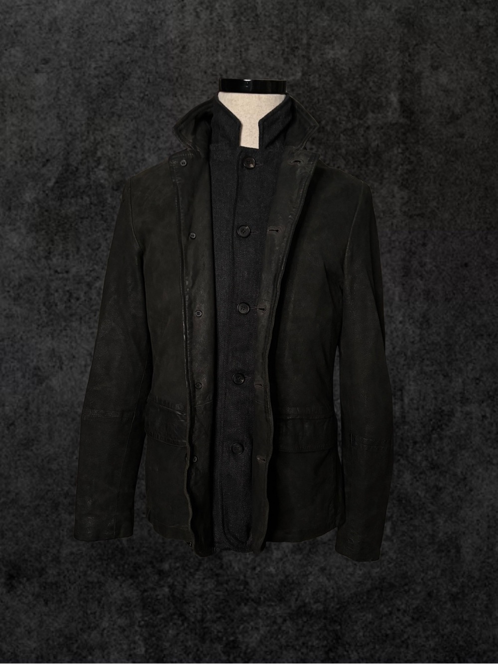 All Saints Waxed Suede Survey Blazer